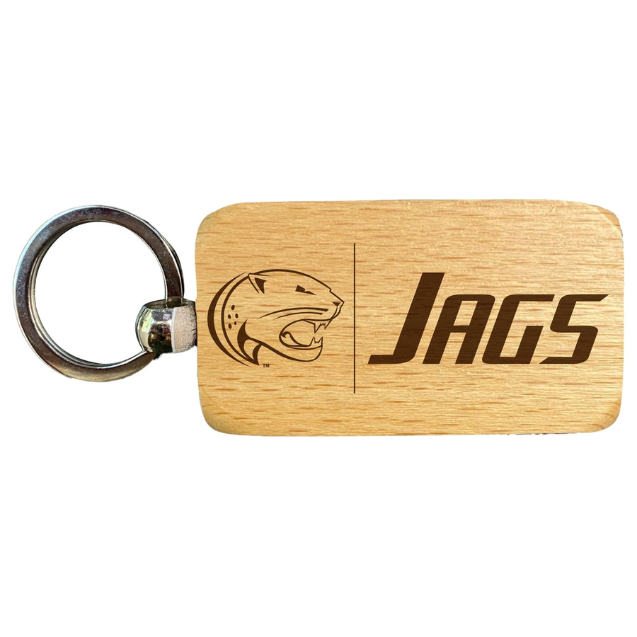 University of South Alabama 2.5 x 1-Inch Engraved Wooden Keychain Officially Licensed Collegiate Product Image 1