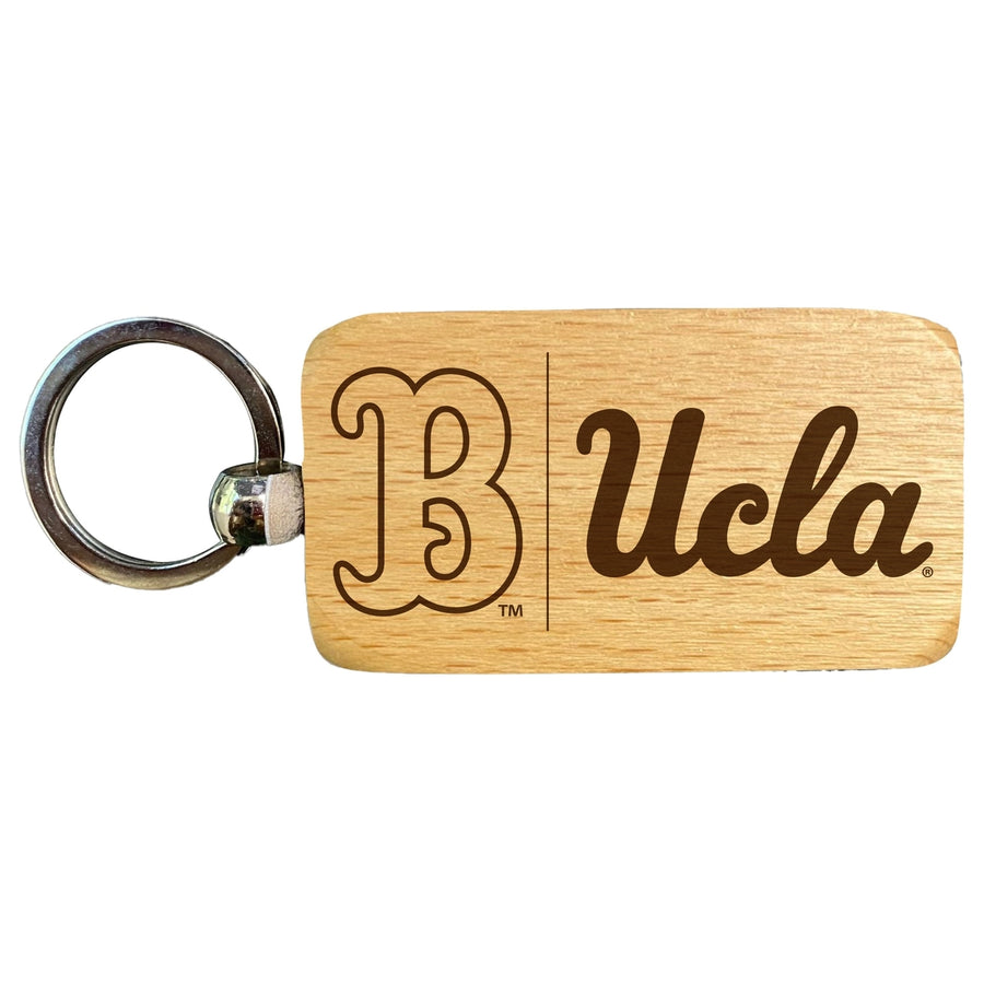 UCLA Bruins 2.5 x 1-Inch Engraved Wooden Keychain Officially Licensed Collegiate Product Image 1