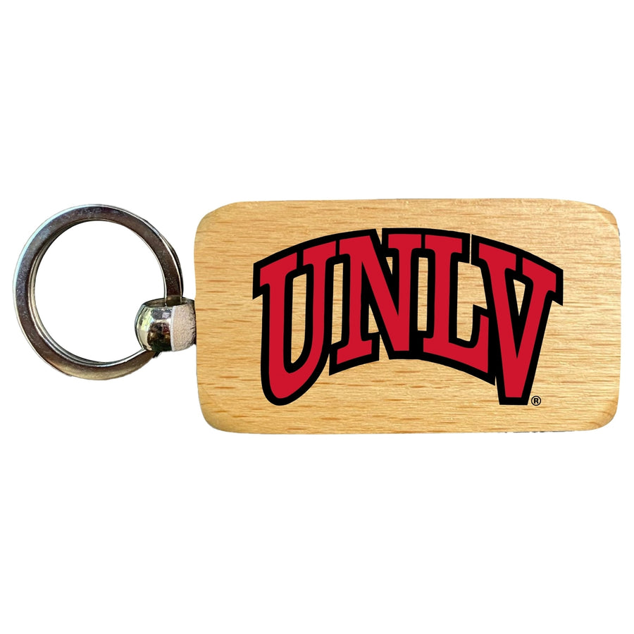 UNLV Rebels 2.5 x 1-Inch Wooden Keychain Officially Licensed Collegiate Product Image 1