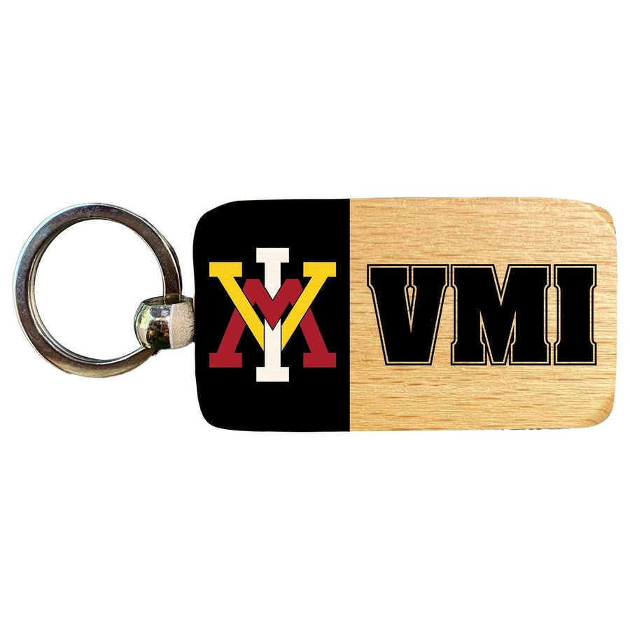 VMI Keydets 2.5 x 1-Inch Wooden Keychain Officially Licensed Collegiate Product Image 1