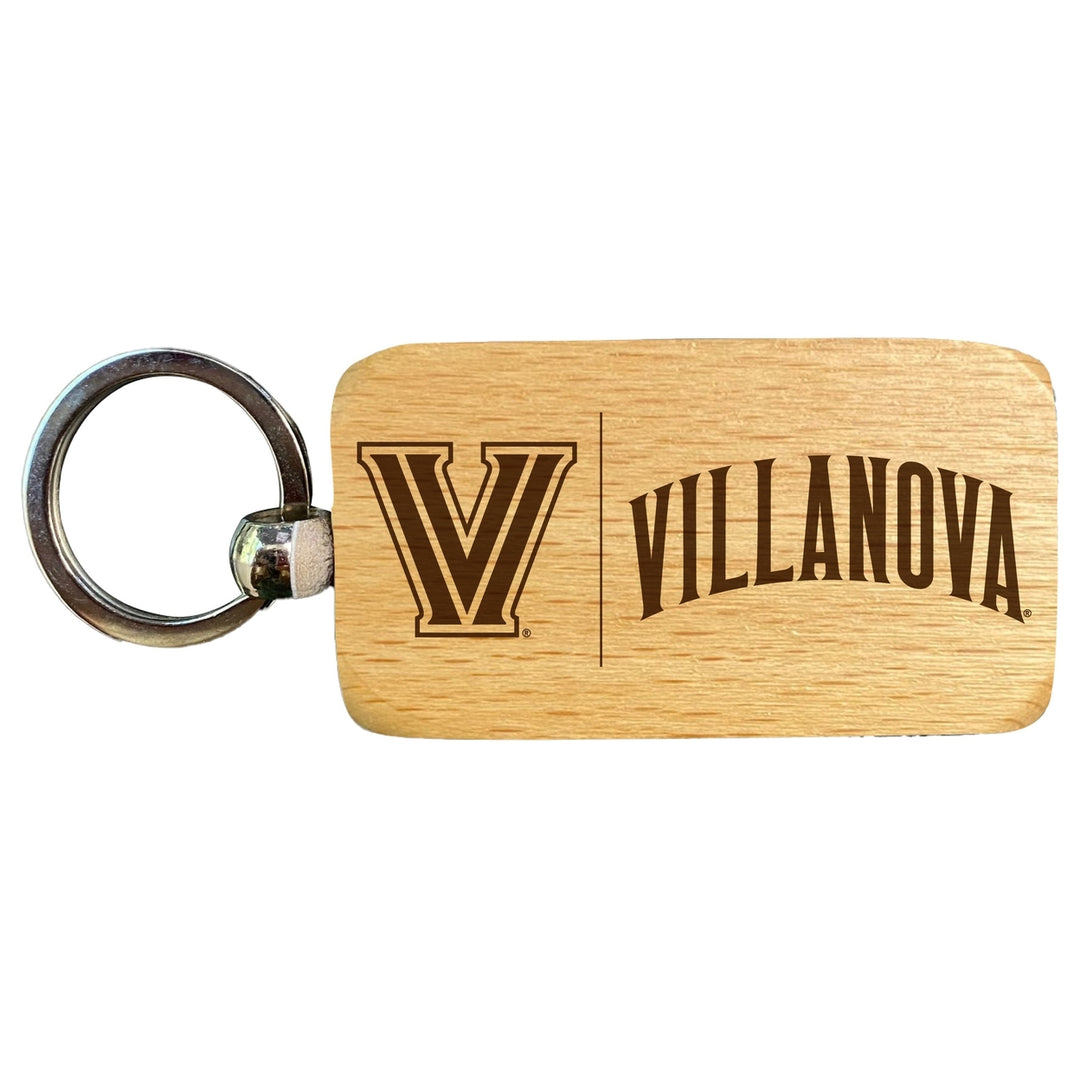 Villanova Wildcats 2.5 x 1-Inch Engraved Wooden Keychain Officially Licensed Collegiate Product Image 1