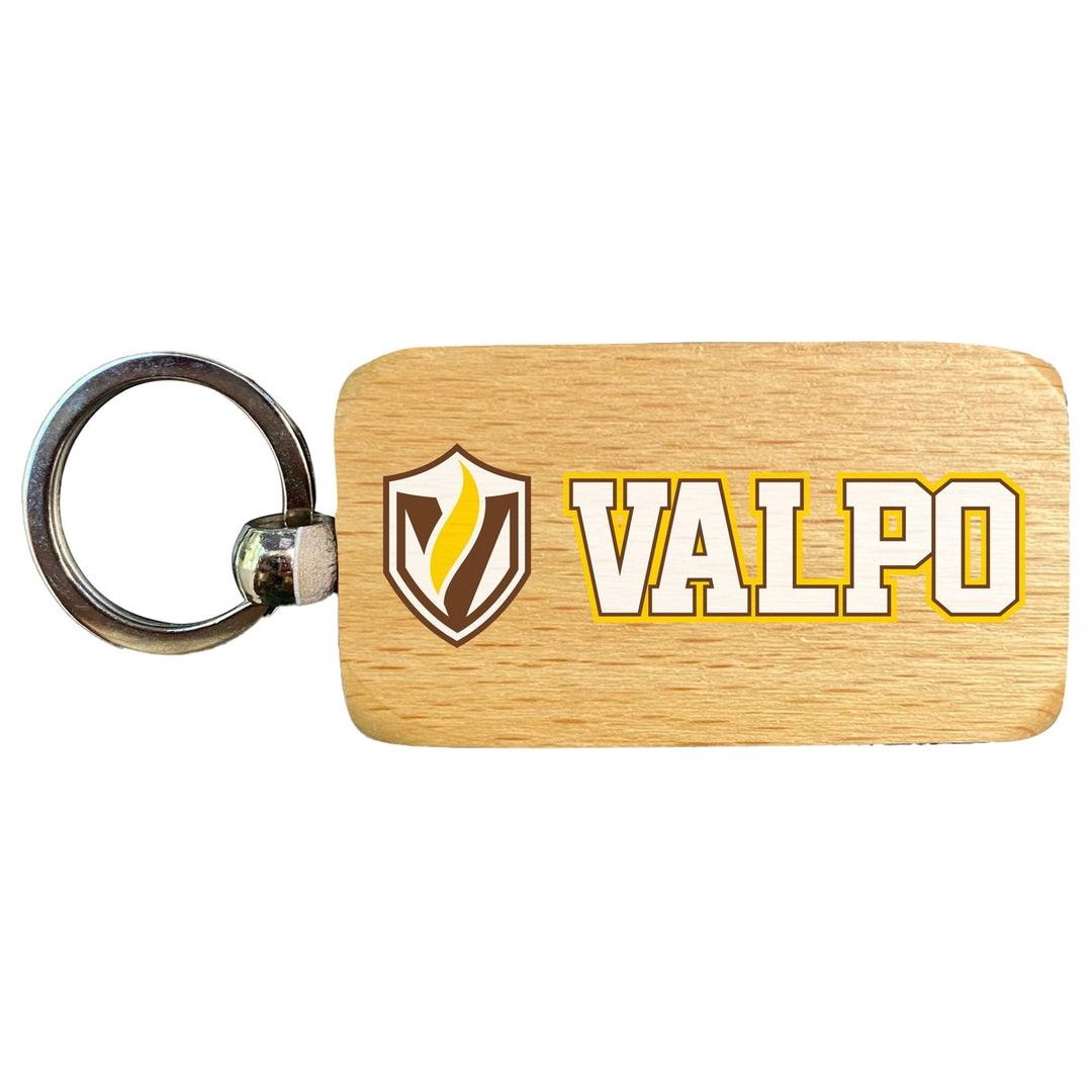 Valparaiso University 2.5 x 1-Inch Wooden Keychain Officially Licensed Collegiate Product Image 1