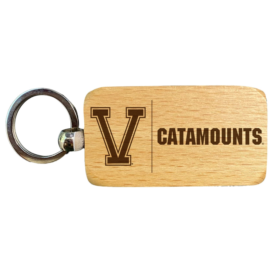 Vermont Catamounts 2.5 x 1-Inch Engraved Wooden Keychain Officially Licensed Collegiate Product Image 1