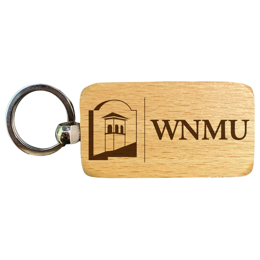 Western Mexico University 2.5 x 1-Inch Engraved Wooden Keychain Officially Licensed Collegiate Product Image 1