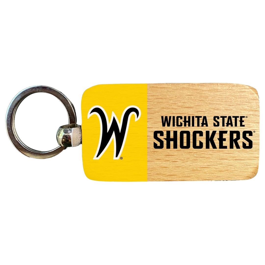 Wichita State Shockers 2.5 x 1-Inch Wooden Keychain Officially Licensed Collegiate Product Image 1