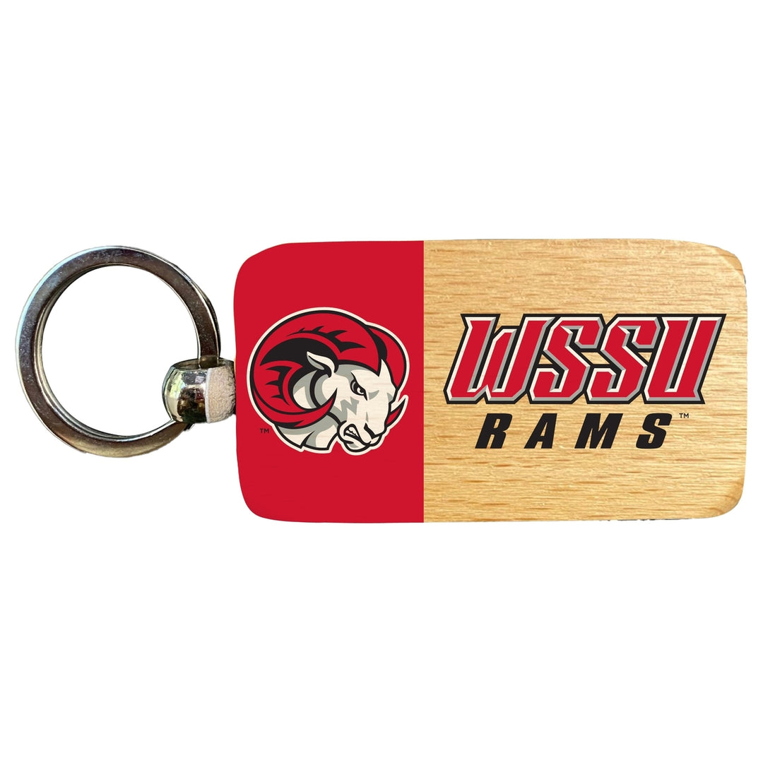 Winston-Salem State 2.5 x 1-Inch Wooden Keychain Officially Licensed Collegiate Product Image 1