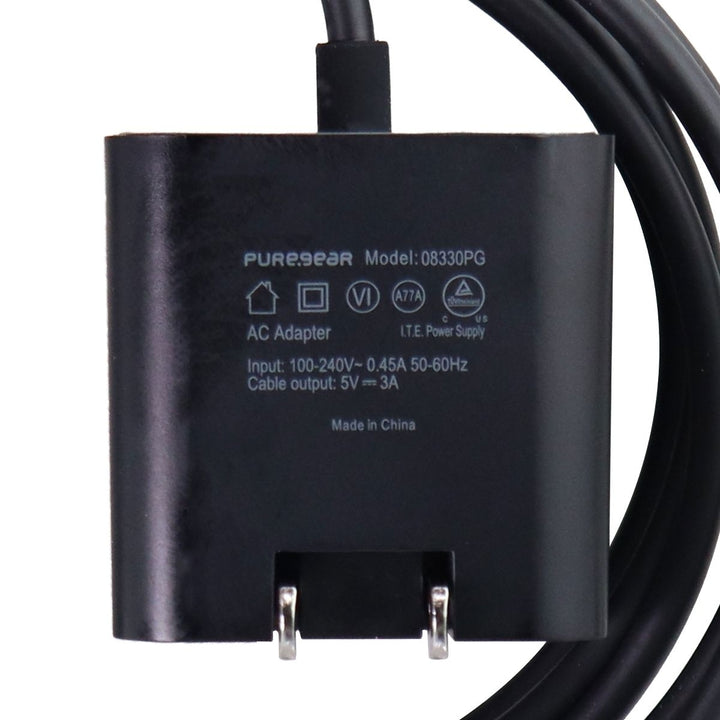 PureGear (15W/3A) 5-Foot USB-C Wall Charger - Black (62790PG) Image 3