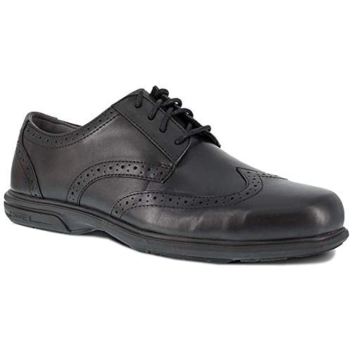 Florsheim Work Mens Loedin SD Steel Toe Wingtip Work Shoe Black FS2024 Image 1