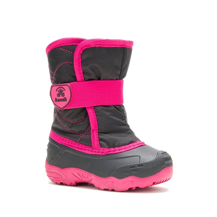 Kamik Snowbug 5 Winter Boots Black/Rose Toddler Size 7T Waterproof Insulated Image 1