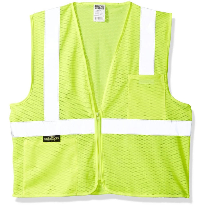 Radians High Visibility Vest Class 2 Zipper Closure HI VIS Orange Polyester Mesh Image 1