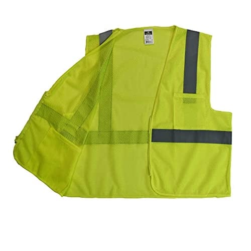 Radians High Visibility Vest Class 2 Zipper Closure HI VIS Orange Polyester Mesh Image 3