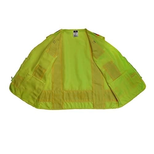 Radians SV62 Safety Vest Class 2 Two Tone Solid Twill Orange Large Hi Vis Green Image 3