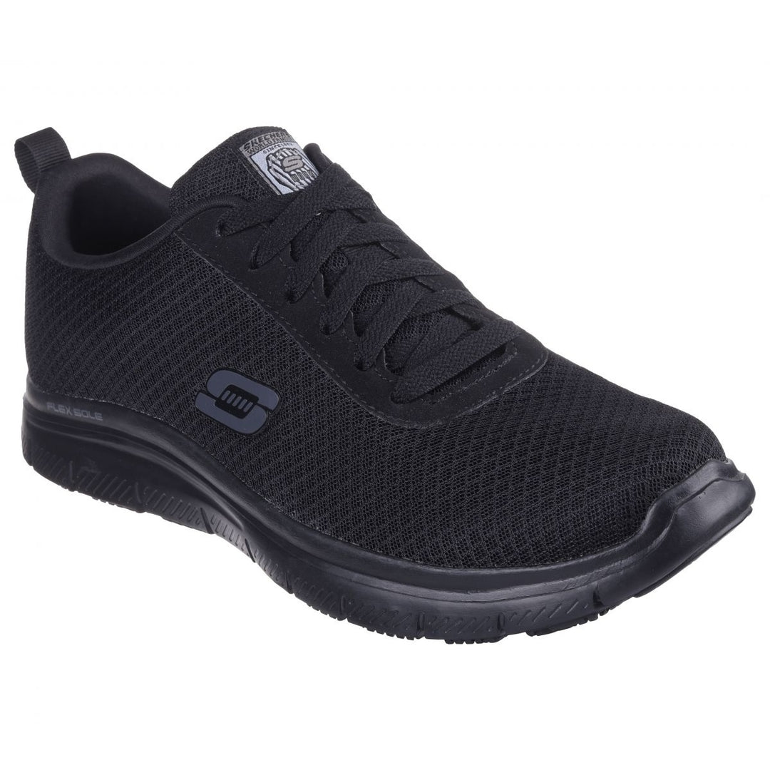 SKECHERS WORK Mens Relaxed Fit: Flex Advantage - Bendon SR Soft Toe Slip Resistant Work Shoe Black - 77125-BLK 12-D Image 3