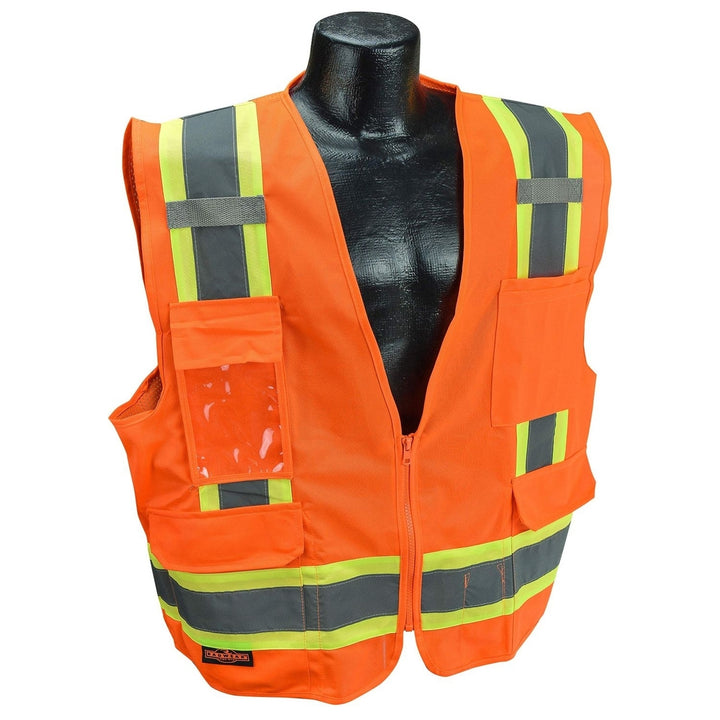 Radians Safety Vest Medium Two Tone Class 2 Hi-Vis Orange Reflective SV6 Image 2