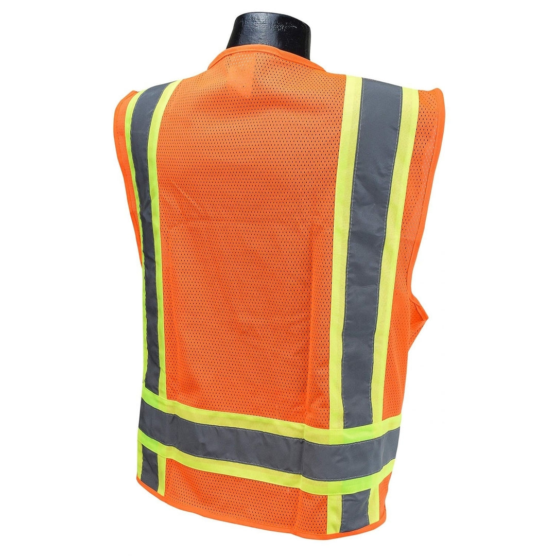 Radians Safety Vest Medium Two Tone Class 2 Hi-Vis Orange Reflective SV6 Image 3