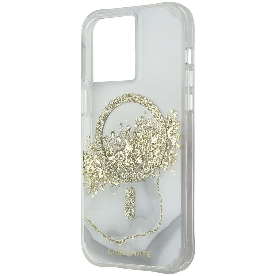 Case-Mate Karat Marble Case for MagSafe for iPhone 14 Pro Max - Clear/Gold Image 1