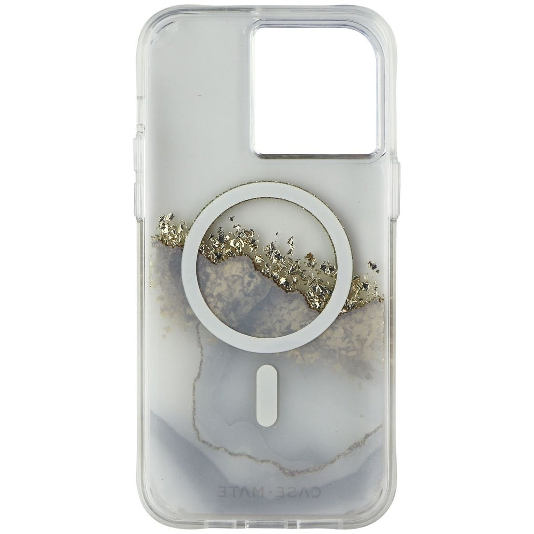 Case-Mate Karat Marble Case for MagSafe for iPhone 14 Pro Max - Clear/Gold Image 3