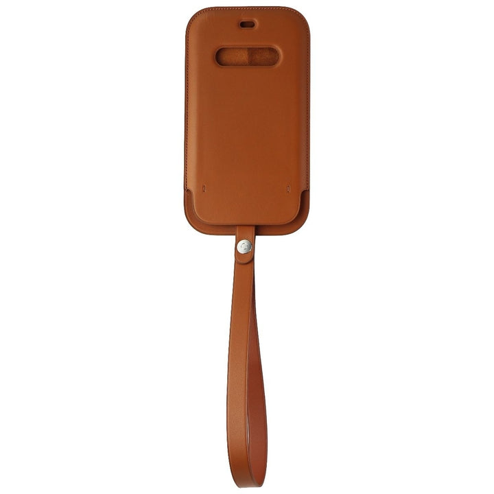 Apple Leather Sleeve for MagSafe for iPhone 12 and 12 Pro - Saddle Brown Image 2