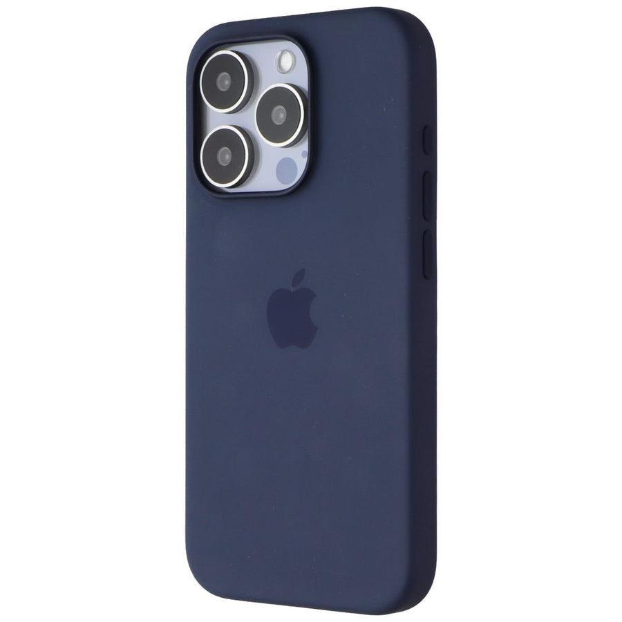 Apple Silicone Case for MagSafe for Apple iPhone 15 Pro Smartphones - Storm Blue Image 1