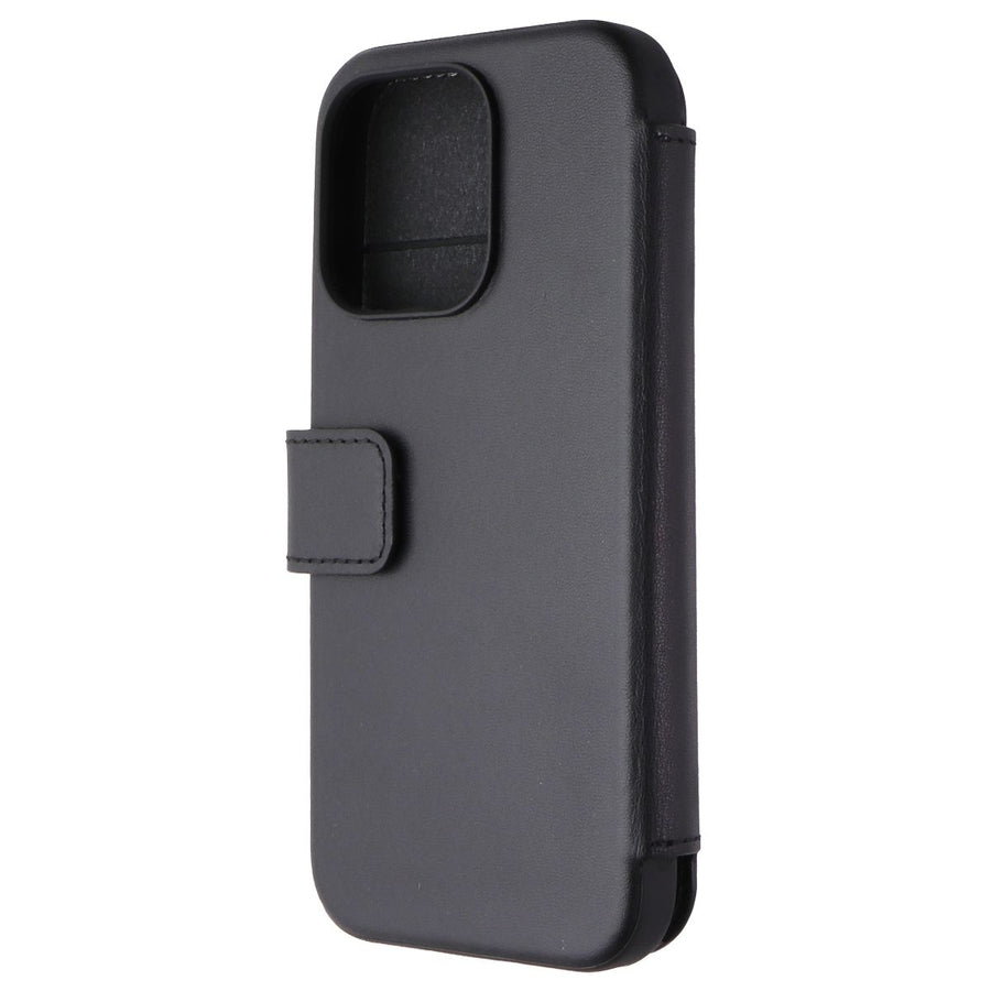 Nomad Modern Leather Folio Case for MagSafe for iPhone 15 Pro - Black Image 1