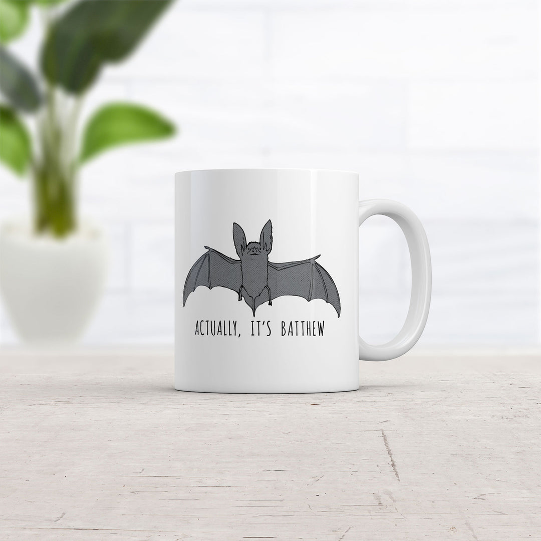 Actually Its Batthew Mug Funny Sarcastic Bat Graphic Coffee Cup-11oz Image 2