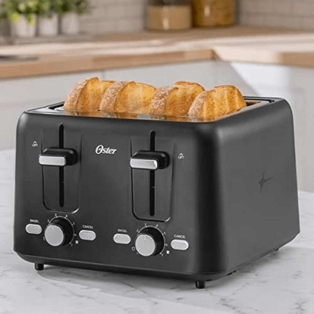 Oster 4-Slice Toaster Cool-Touch Extra-Wide Slots Brushed Stainless Steel Model 2154669 Image 4