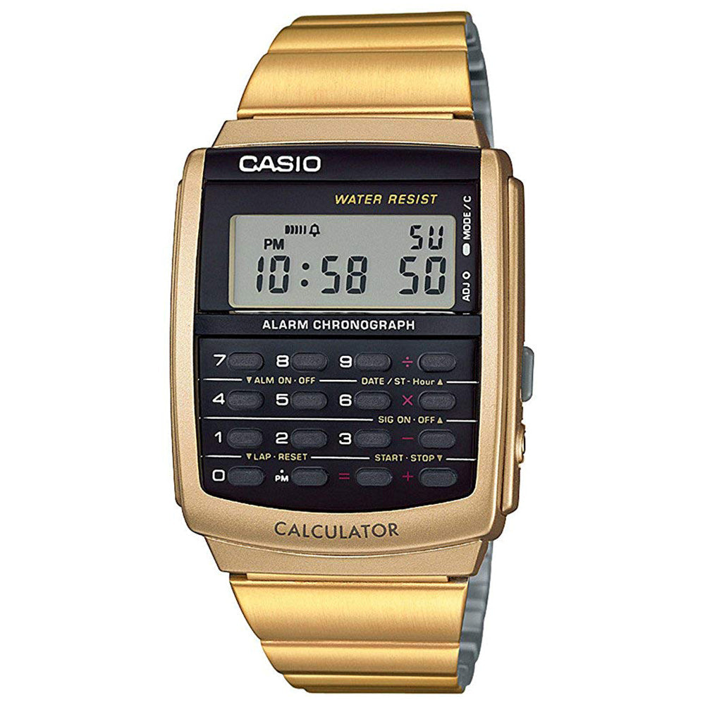 Casio Mens Databank Black dial watch - CA-506G-9AVT Image 1