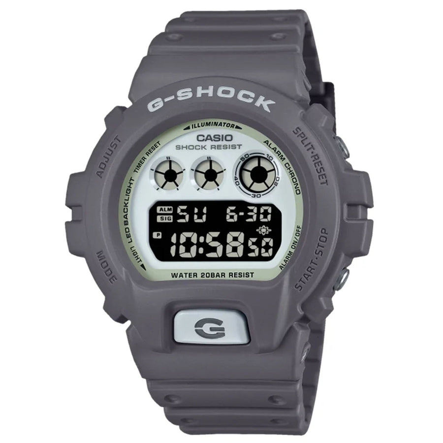 Casio Mens G-Shock 6900 Series White Dial Watch - DW6900HD-8 Image 1