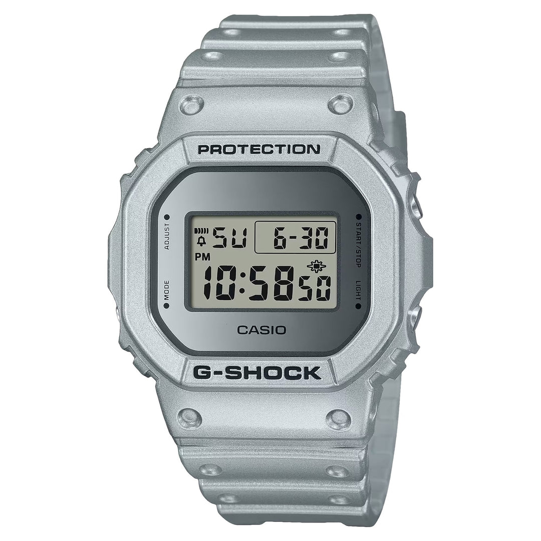 Casio G-Shock DW5600FF-8 Silver Dial Resin Quartz Watch Rubber Strap Water Resistant Image 1