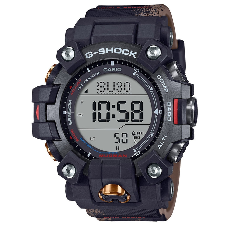 Casio Mens G-Shock x Team Land Cruiser Toyota Auto Body Mudman Series Black Dial Watch - GW9500TLC-1 Image 1