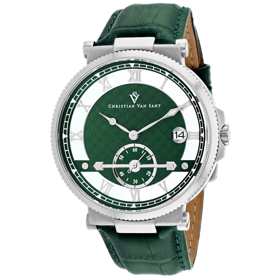 Christian Van Sant Mens Clepsydra Green Dial Watch - CV1701 Image 1