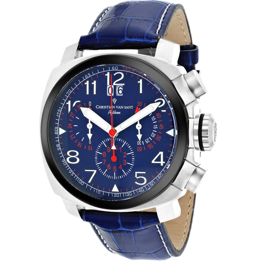 Christian Van Sant Mens Grand Python Blue Dial Watch - CV3AU3 Image 1