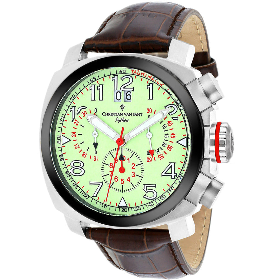 Christian Van Sant Grand Python Luminous Dial Mens Watch CV3AU6 Stainless Steel Image 1