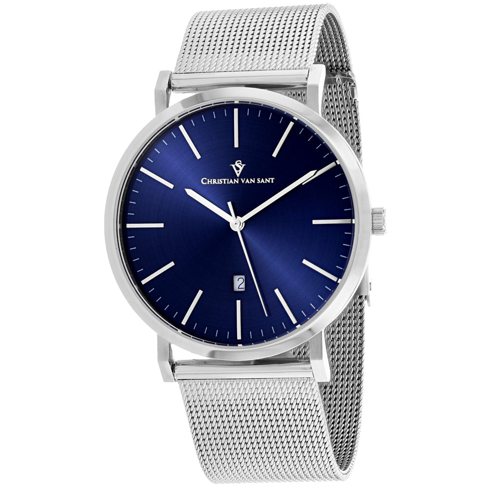 Christian Van Sant Mens Paradigm Blue Dial Stainless Steel Watch CV4320 Image 1