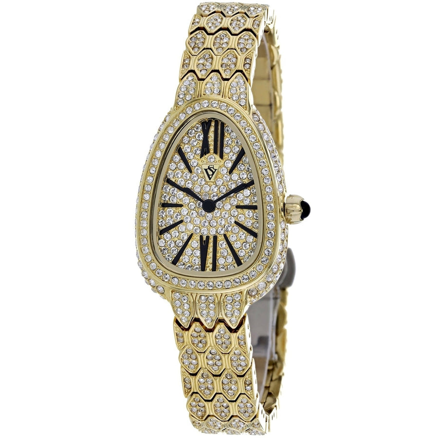 Christian Van Sant Womens Bella Gold Dial Watch CV4601 Stainless Steel Bracelet Image 1