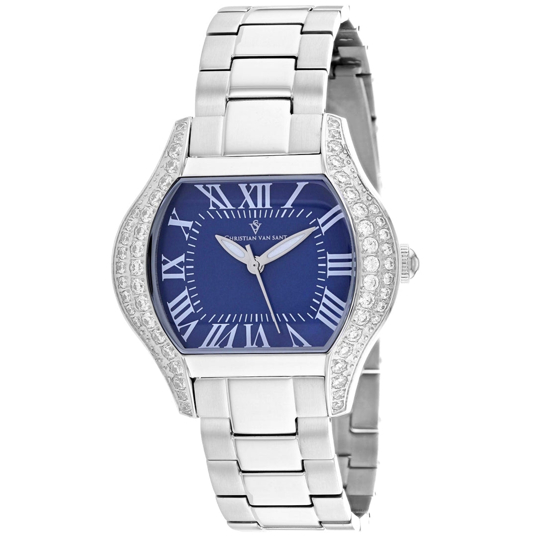 Christian Van Sant Bianca Womens Blue Dial Watch CV1832 Stainless Steel Quartz Image 1