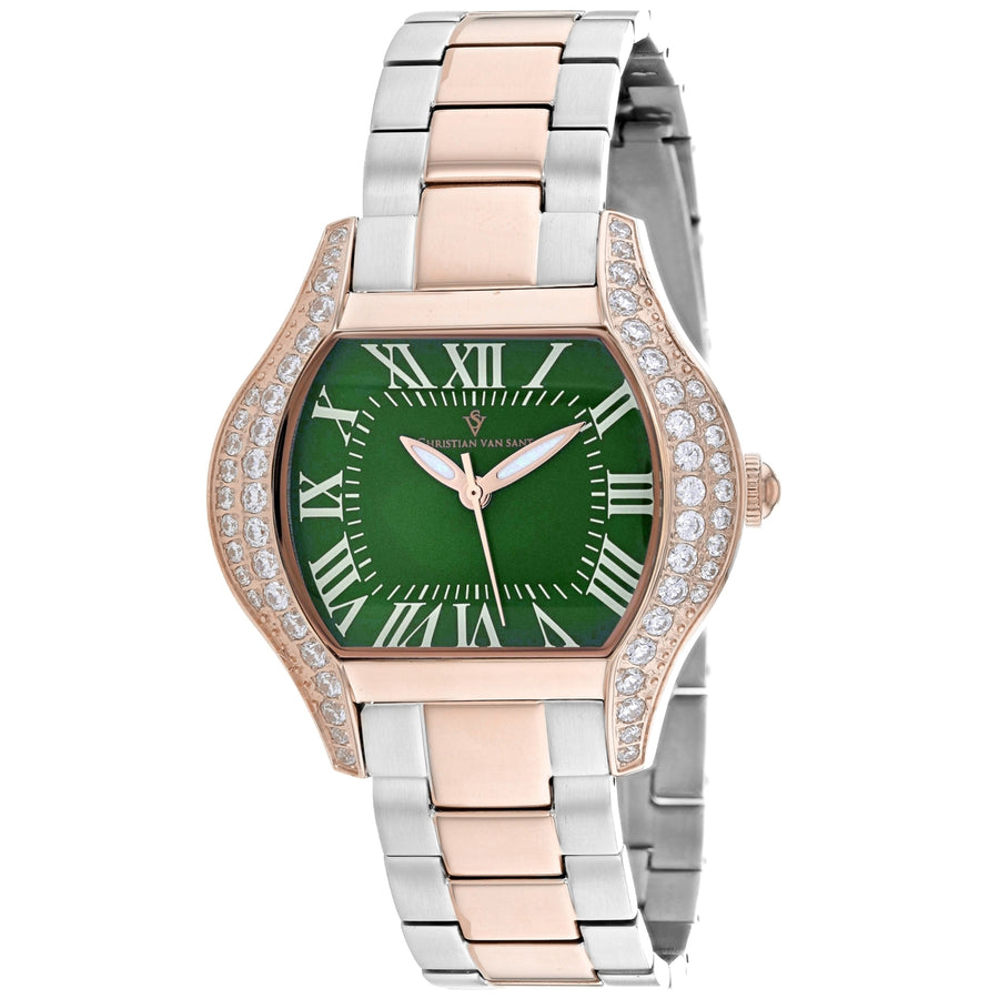 Christian Van Sant Bianca Watch CV1835 Green Dial Stainless Steel Quartz 30M Image 1