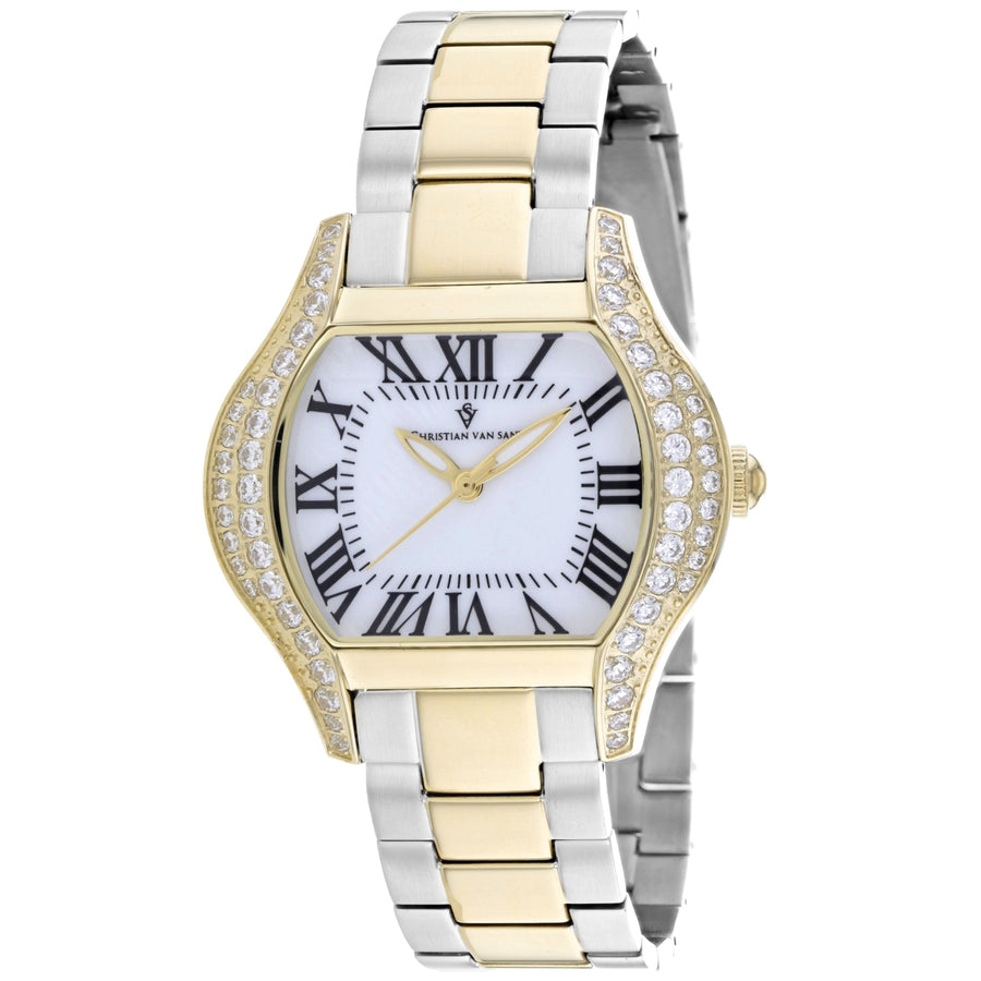 Christian Van Sant Bianca Womens Watch CV1834 White Dial Stainless Steel Bracelet Image 1