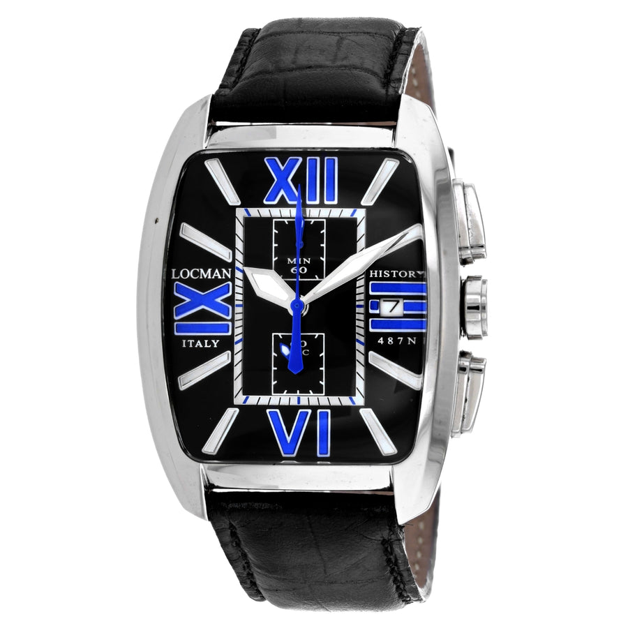 Locman Mens Classic Black Dial Watch - 487NBKBL1BK Image 1