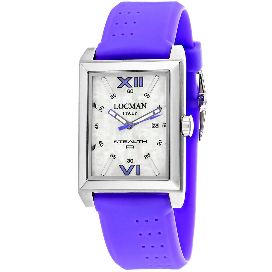 Locman Mens Classic Mop Dial Watch 241MOPVT1VT Stainless Steel Silicone Strap Image 1