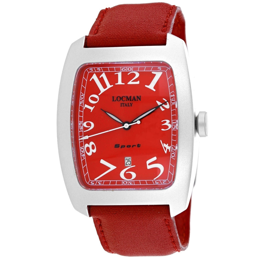 Locman Mens Classic Red Dial Watch - 486RD Image 1