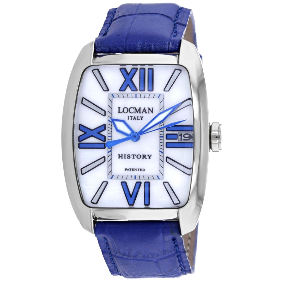 Locman Mens Classic White Dial Watch - 486NMWBL1BL Image 1