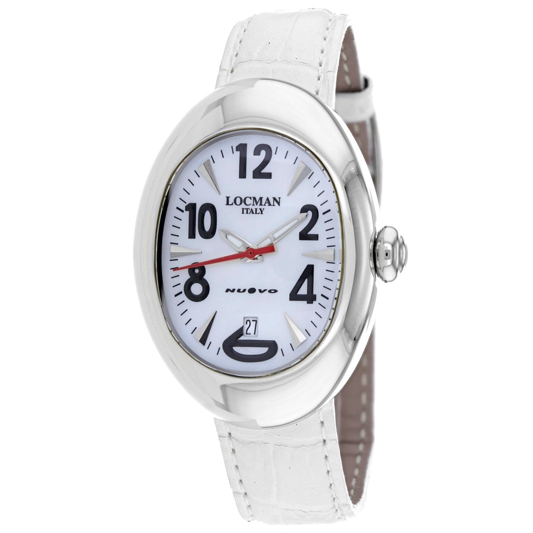 Locman Womens Classic White Dial Stainless Steel Quartz Watch 2000MW Image 1