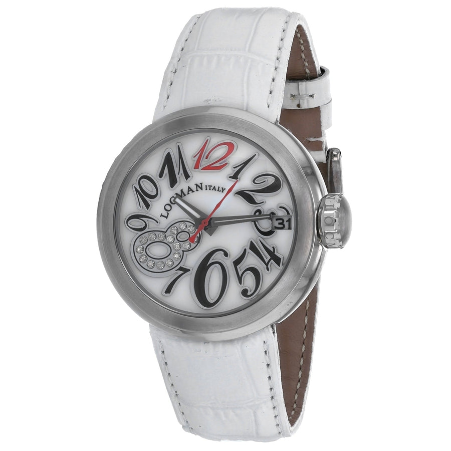 Locman Womens Classic White Dial Watch 340CMOPBKDNWH Stainless Steel Leather Image 1