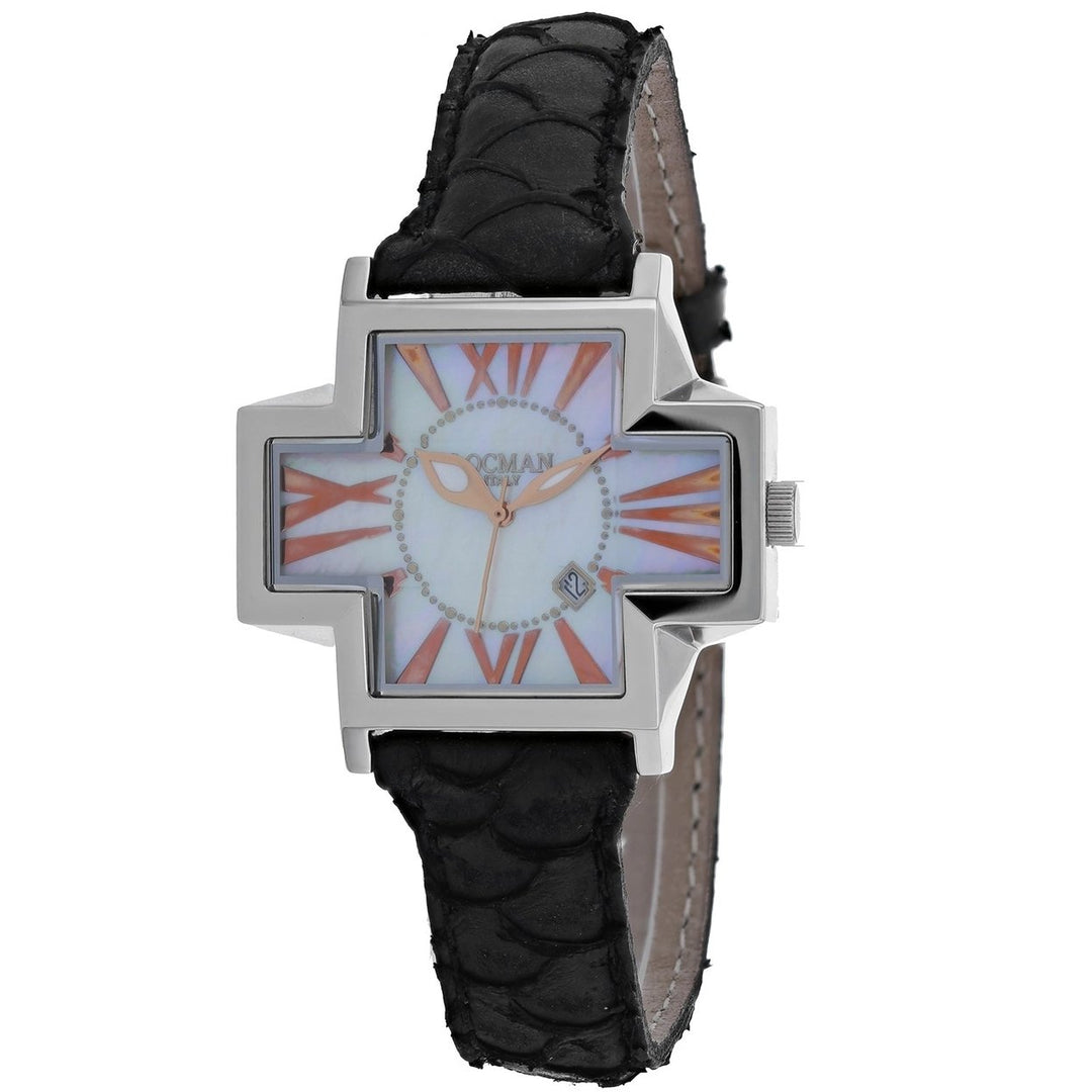 Locman Womens Watch Italy Mother of Pearl Dial Stainless Steel Leather 181MOPWH/BK Image 1