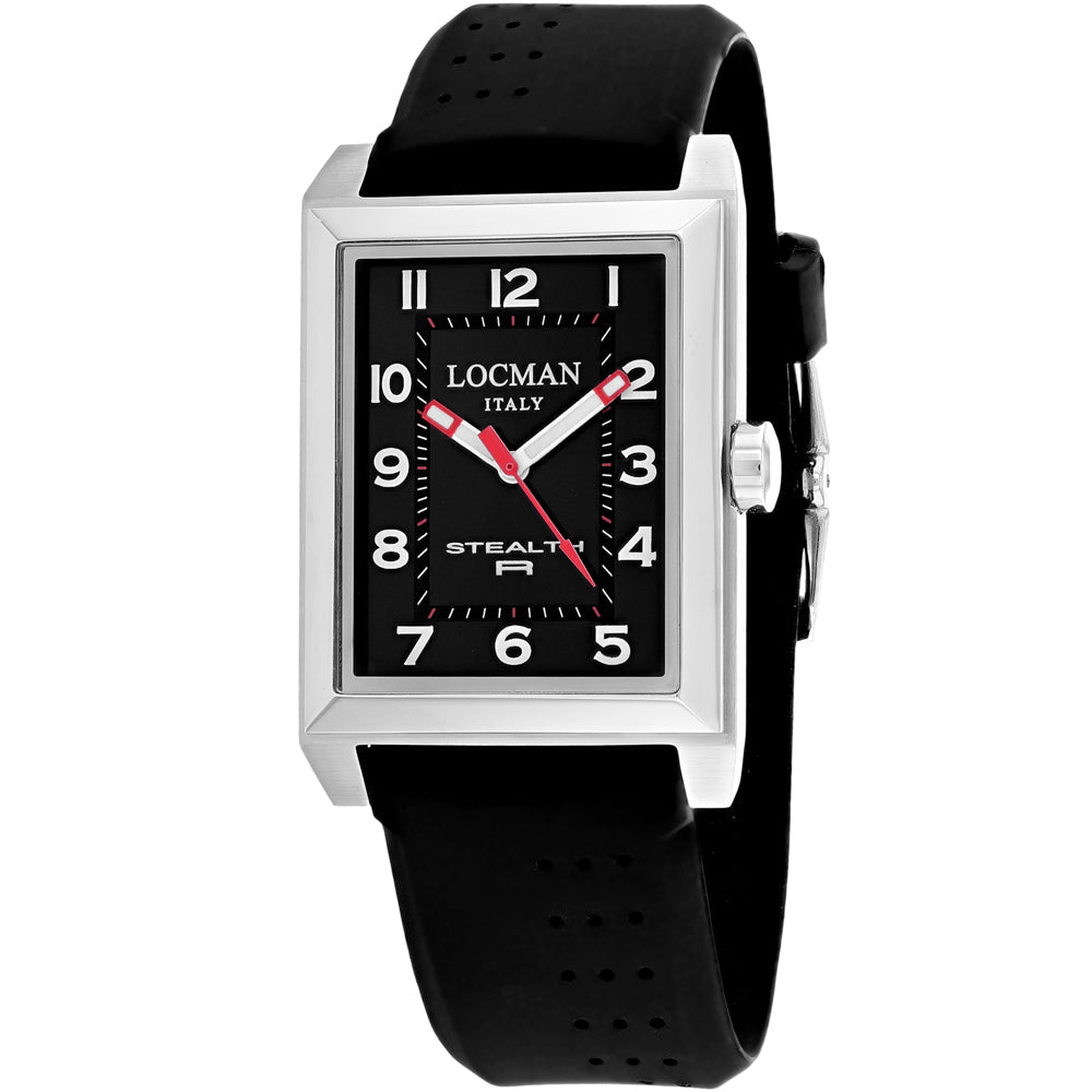 Locman Womens Stealth Watch Titanium Silicone Black Dial Quartz 241GRY2BK Image 1