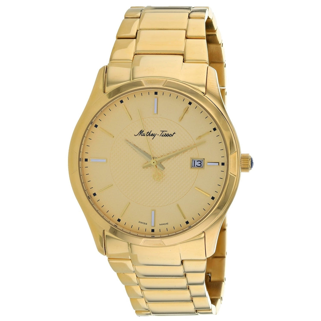 Mathey Tissot Mens Classic Gold Dial Watch - H2111PDI Image 1