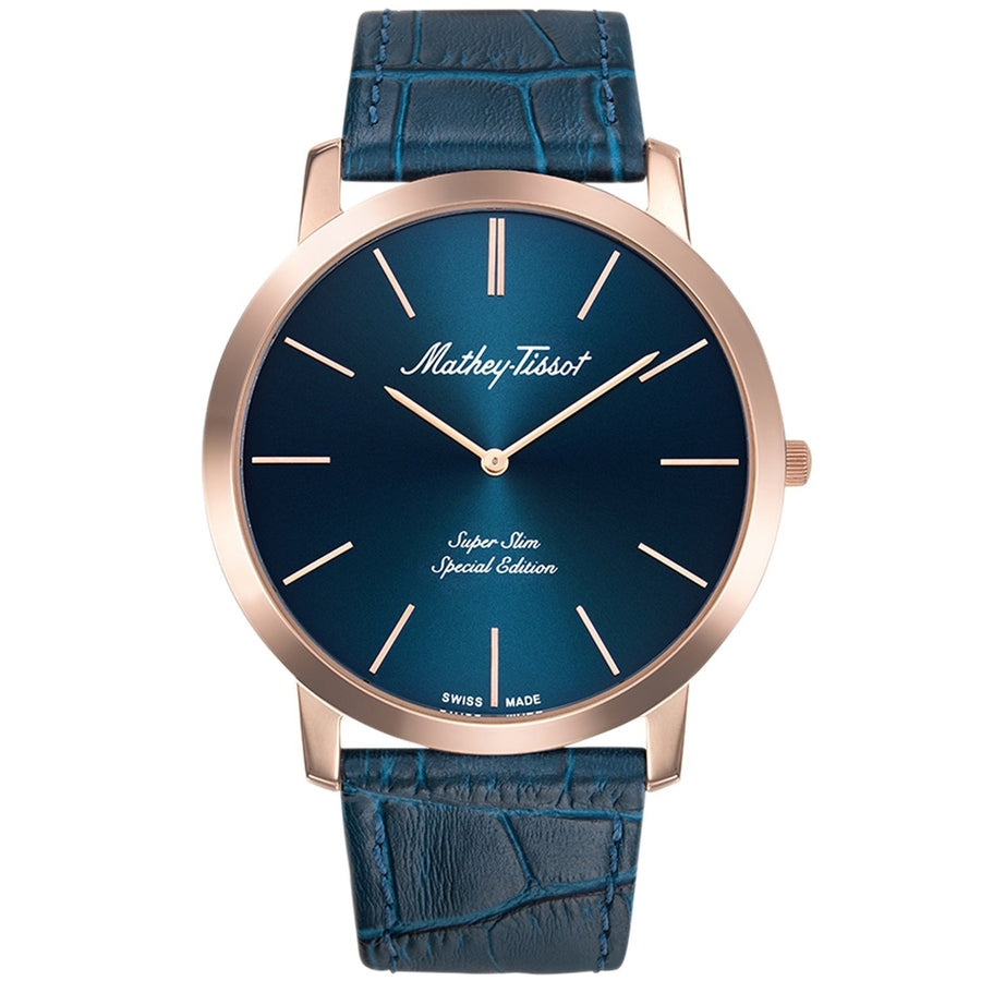 Mathey Tissot Mens Cyrus Blue Dial Watch - H6915PBU Image 1