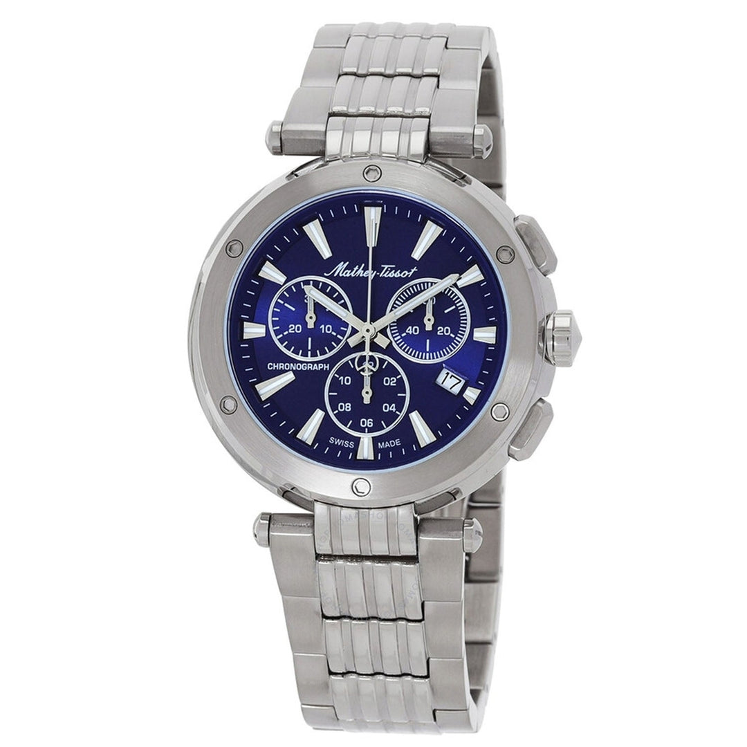 Mathey Tissot Neptune Chrono Blue Dial Mens Watch H912CHABU Quartz Stainless Steel Image 1