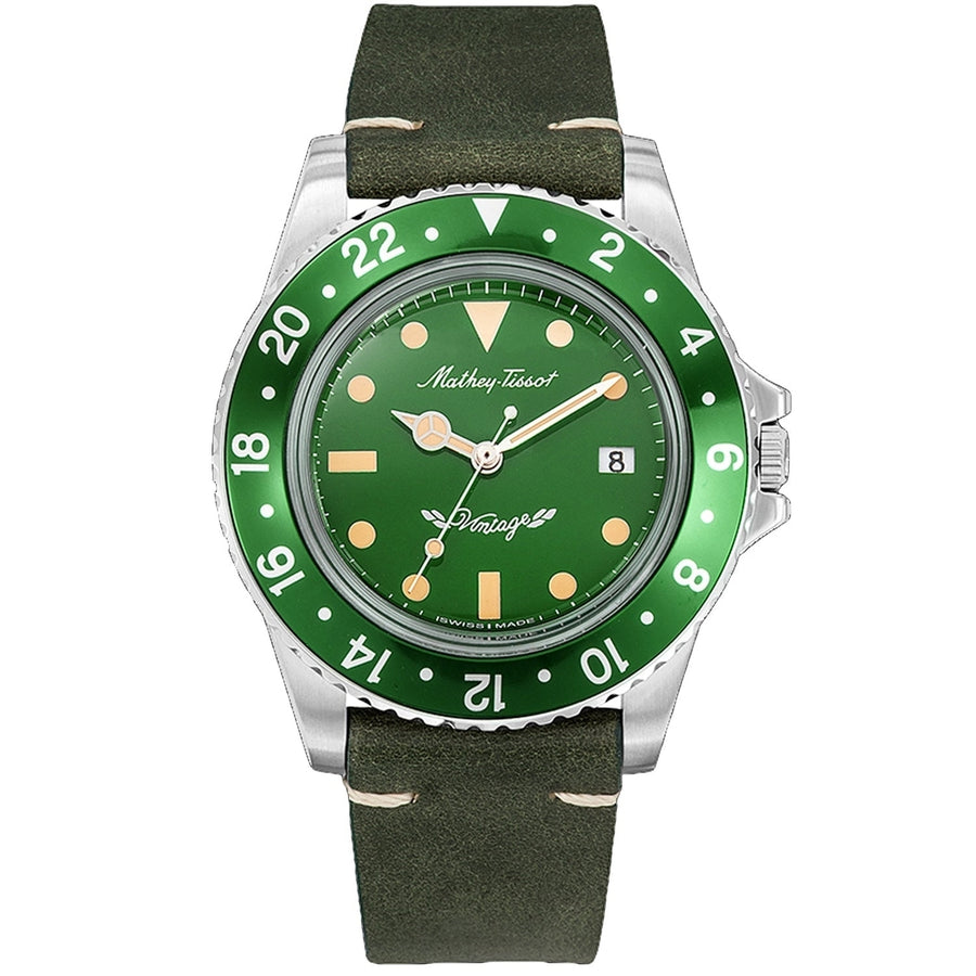 Mathey Tissot Mens Vintage Green Dial Watch - H900ALV Image 1